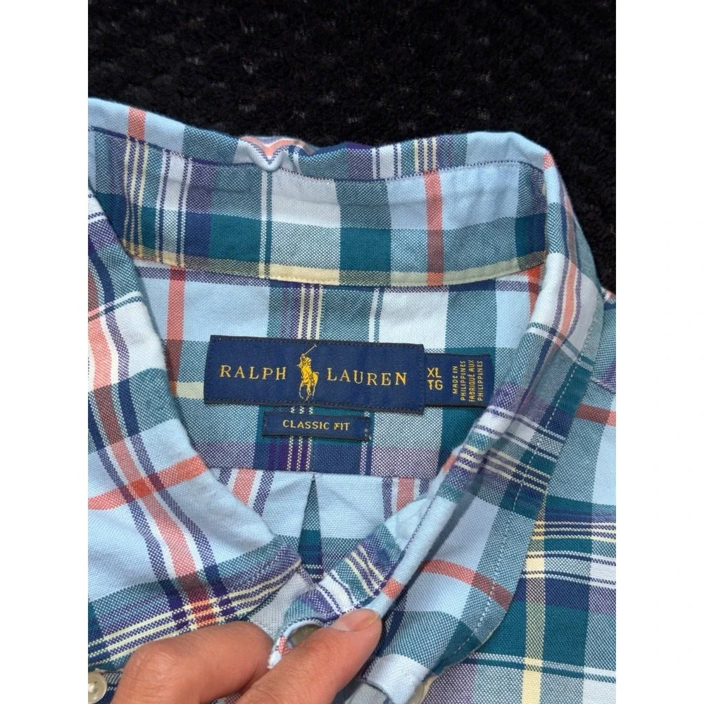 Ralph Lauren Men's Classic Fit Plaid Button Down Shirt‎ Long Sleeve Size X-Large